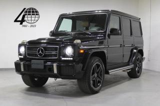 <p>An iconic G Wagen with AMG performance and luxury equipment! Powered by a 560 horsepower biturbo V8 engine, with 4x4 capability, optioned in black over a beige Designo leather interior, on black 20” 5-spoke AMG wheels with red brake calipers.<br />
<br />
Features include Distronic adaptive cruise control, heated/cooled/multicontour front seats, heated steering, heated rear seats, integrated navigation, a Harman/Kardon sound system with Android Auto/Apple CarPlay connectivity, and much more.</p>

<p>World Fine Cars Ltd. has been in business for over 40 years and maintains over 90 pre-owned vehicles in inventory at all times. Every certified retailed vehicle will have a 3 Month 3000 KM POWERTRAIN WARRANTY WITH SEALS AND GASKETS COVERAGE, with our compliments (conditions apply please contact for details). CarFax Reports are always available at no charge. We offer a full service center and we are able to service everything we sell. With a state of the art showroom including a comfortable customer lounge with WiFi access. We invite you to contact us today 1-888-334-2707 www.worldfinecars.com</p>