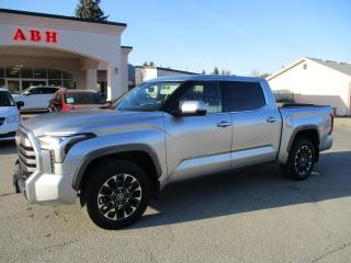 New Arrival! Check out this 2022 Toyota Tundra Limited Crew Max 4x4 3.5L V6, 10 Speed auto, Dual power heated/cooled leather seats, 14 Touch screen, Panoramic Roof, Rear backup camera, Navigation & much more! Trades are Welcome & Financing is available OAC.