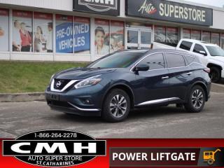 <b>ALL WHEEL DRIVE !! NAVIGATION, REAR CAMERA, EMERGENCY BRAKING, APPLE CARPLAY, ANDROID AUTO, PANORAMIC SUNROOF, POWER DRIVER SEAT, HEATED SEATS, HEATED STEERING WHEEL, DUAL CLIMATE CONTROL, POWER LIFTGATE, REMOTE START, 18-INCH ALLOY WHEELS</b><br>      This  2018 Nissan Murano is for sale today. <br> <br>Enjoy a premium crafted crossover experience. This Nissan Murano leads with innovation and follows through with devotion to the smallest detail. An unmistakable exterior draws you in. The well-appointed interior creates a personal environment for the driver while keeping your passengers comfortable. A potent drivetrain delivers confident, refined control. Embrace the details. Delight in technology. It all starts with a touch of the push-button ignition. This  SUV has 114,080 kms. Its  grey in colour  . It has an automatic transmission and is powered by a  260HP 3.5L V6 Cylinder Engine. <br> <br> Our Muranos trim level is AWD SV. This Murano SV is a picture of versatility. It comes with all-wheel drive, a power panoramic moonroof, remote start, a power liftgate, a heated, leather-wrapped steering wheel, an AM/FM CD player with Bluetooth and SiriusXM, front and rear USB ports, navigation, a rearview camera, dual zone automatic climate control, heated front seats, aluminum wheels, and more.<br> <br>To apply right now for financing use this link : <a href=https://www.cmhniagara.com/financing/ target=_blank>https://www.cmhniagara.com/financing/</a><br><br> <br/><br>Trade-ins are welcome! Financing available OAC ! Price INCLUDES a valid safety certificate! Price INCLUDES a 60-day limited warranty on all vehicles except classic or vintage cars. CMH is a Full Disclosure dealer with no hidden fees. We are a family-owned and operated business for over 30 years! o~o