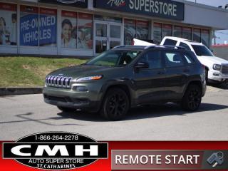 <b>SPORT 4X4 !! REAR CAMERA, BLUETOOTH, START-STOP, STEERING WHEEL AUDIO CONTROLS, CRUISE CONTROL, USB + AUX PORTS, HEATED FRONT SEATS, HEATED STEERING WHEEL, POWER GROUP, AIR CONDITIONING, REMOTE START, 17-INCH ALLOY WHEELS</b><br>      This  2018 Jeep Cherokee is for sale today. <br> <br>When the freedom to explore arrives alongside exceptional value, the world opens up to offer endless opportunities. This is what you can expect with this 2018 Jeep Cherokee. With an exceptionally smooth ride and an award-winning interior, the Cherokee can take you anywhere in comfort and style. Experience adventure and discover new territories with the unique and authentically crafted Jeep Cherokee, a major player in Canadas best-selling SUV brand. This  SUV has 131,151 kms. Its  green in colour  . It has an automatic transmission and is powered by a  271HP 3.2L V6 Cylinder Engine. <br> <br> Our Cherokees trim level is Sport. Get comfortable in this 2018 Jeep Cherokee Sport with the six-way driver seat, which enables you to find the perfect position for long drives. Additional features on this model include power windows and doors, cruise control with steering wheel controls, air conditioning and Uconnect 3 with hands-free Bluetooth.<br> To view the original window sticker for this vehicle view this <a href=http://www.chrysler.com/hostd/windowsticker/getWindowStickerPdf.do?vin=1C4PJMAX9JD619785 target=_blank>http://www.chrysler.com/hostd/windowsticker/getWindowStickerPdf.do?vin=1C4PJMAX9JD619785</a>. <br/><br> <br>To apply right now for financing use this link : <a href=https://www.cmhniagara.com/financing/ target=_blank>https://www.cmhniagara.com/financing/</a><br><br> <br/><br>Trade-ins are welcome! Financing available OAC ! Price INCLUDES a valid safety certificate! Price INCLUDES a 60-day limited warranty on all vehicles except classic or vintage cars. CMH is a Full Disclosure dealer with no hidden fees. We are a family-owned and operated business for over 30 years! o~o