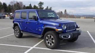 2020 Jeep Wrangler Unlimited Sahara Diesel,  3.0L V6 DOHC 24V TURBO DIESEL engine.  2 door, automatic, 4WD, 4-Wheel ABS, cruise control, air conditioning, retractable roof, cruise control, 4wd selector, fog light, push to start, heated steering wheels, parking sensors, heated seats, auto start stop, downhill cruise control, bluetooth, CarPlay, SOS, spare tire, aux button, AM/FM radio, power windows, power mirrors, power sunroof, blue exterior, black interior. $47,890.00 plus $375 processing fee, $48,265.00 total payment obligation before taxes.  Listing report, warranty, contract commitment cancellation fee, financing available on approved credit (some limitations and exceptions may apply). All above specifications and information is considered to be accurate but is not guaranteed and no opinion or advice is given as to whether this item should be purchased. We do not allow test drives due to theft, fraud and acts of vandalism. Instead we provide the following benefits: Complimentary Warranty (with options to extend), Limited Money Back Satisfaction Guarantee on Fully Completed Contracts, Contract Commitment Cancellation, and an Open-Ended Sell-Back Option. Ask seller for details or call 604-522-REPO(7376) to confirm listing availability.