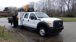 Used 2013 Ford F-550 Flat Deck with Effer 65  Crane 4WD for sale in Burnaby, BC