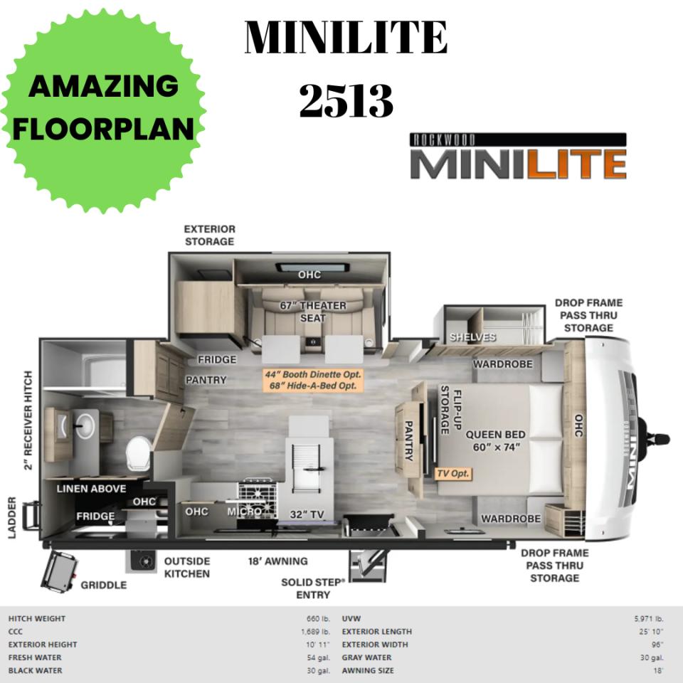 2024 Rockwood RLT2513S-W LITE WEIGHT Photo1