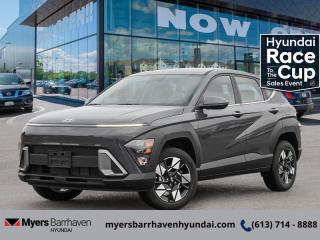 <b>Sunroof,  Climate Control,  Heated Steering Wheel,  Adaptive Cruise Control,  Aluminum Wheels!</b><br> <br> <br> <br>  With incredible safety features that help you stay on the road, this Kona lets you get further and see more than ever before. <br> <br>With more versatility than its tiny stature lets on, this Kona is ready to prove that big things can come in small packages. With an incredibly long feature list, this Kona is incredibly safe and comfortable, compatible with just about anything, and ready for lifes next big adventure. For distilled perfection in the busy crossover SUV segment, this Kona is the obvious choice.<br> <br> This ecotronic grey SUV  has an automatic transmission and is powered by a  147HP 2.0L 4 Cylinder Engine.<br> This vehicles price also includes $2984 in additional equipment.<br> <br> Our Konas trim level is Preferred AWD w/Trend Package. This Kona Preferred AWD with the Trend Package rewards you with all-weather usability and steps things up with a sunroof, dual-zone climate control, a heated steering wheel, adaptive cruise control and upgraded aluminum wheels, along with standard features such as heated front seats, front and rear LED lights, remote engine start, and an immersive dual-LCD dash display with a 12.3-inch infotainment screen bundled with Apple CarPlay, Android Auto and Bluelink+ selective service internet access. Safety features also include blind spot detection, lane keeping assist with lane departure warning, front pedestrian braking, and forward collision mitigation. This vehicle has been upgraded with the following features: Sunroof,  Climate Control,  Heated Steering Wheel,  Adaptive Cruise Control,  Aluminum Wheels,  Heated Seats,  Apple Carplay. <br><br> <br/> See dealer for details. <br> <br><br> Come by and check out our fleet of 40+ used cars and trucks and 90+ new cars and trucks for sale in Ottawa.  o~o