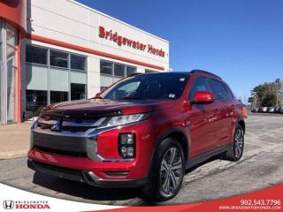 Recent Arrival! Odometer is 1221 kilometers below market average! Red 2020 Mitsubishi RVR SEL 4WD CVT 2.4L I4 DOHC 16V MIVEC Bridgewater Honda, Located in Bridgewater Nova Scotia.RVR SEL, CVT, 4WD, Leather, 18 Alloy Wheels, 4-Wheel Disc Brakes, ABS brakes, Air Conditioning, AM/FM radio: SiriusXM, Android Auto & Apple CarPlay, Artificial Suede Seat Trim, Automatic temperature control, Backup Camera, Blind Spot Warning, Brake assist, Bumpers: body-colour, Cruise Control, Delay-off headlights, Driver door bin, Driver vanity mirror, Dual front impact airbags, Dual front side impact airbags, Electronic Stability Control, Four wheel independent suspension, Front anti-roll bar, Front Bucket Seats, Front fog lights, Front reading lights, Heated door mirrors, Heated Front Bucket Seats, Illuminated entry, Knee airbag, Leather Shift Knob, Low tire pressure warning, Occupant sensing airbag, Outside temperature display, Overhead airbag, Overhead console, Panic alarm, Passenger door bin, Passenger vanity mirror, Power door mirrors, Power steering, Power windows, Radio: 8 Smartphone Link Display Audio, Rear anti-roll bar, Rear window defroster, Rear window wiper, Remote keyless entry, Roof rack: rails only, Security system, Speed-sensing steering, Split folding rear seat, Spoiler, Steering wheel mounted audio controls, Tachometer, Telescoping steering wheel, Tilt steering wheel, Traction control, Trip computer, Turn signal indicator mirrors, Variably intermittent wipers.
