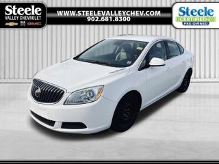 Value Market Pricing, Automatic temperature control, Dual front impact airbags, Dual front side impact airbags, Dual Zone Automatic Climate Control, Front reading lights, Power door mirrors, Power windows, Remote keyless entry.Awards:* JD Power Canada Dependability Study New Price! White 2016 Buick Verano FWD 6-Speed Automatic with Overdrive ECOTEC 2.4L Come visit Annapolis Valleys GM Giant! We do not inflate our prices! We utilize state of the art live software technology to help determine the best price for our used inventory. That technology provides our customers with Fair Market Value Pricing!. Come see us and ask us about the Market Pricing Report on any of our used vehicles.Certified. Certification Program Details: 85 Point Inspection Fresh Oil Change 2 Years MVI Full Tank Of Gas Full Vehicle DetailSteele Valley Chevrolet Buick GMC offers a wide range of new and used cars to Kentville drivers. Our vehicles undergo a 117-point check before being put out for sale, and they also come with a warranty and an auto-check certified history. We also provide concise financing options to you. If local dealerships in your vicinity do not have the models and prices you are looking for, look no further and head straight to Steele Valley Chevrolet Buick GMC. We will make sure that we satisfy your expectations and let you leave with a happy face.Reviews:* Ride quality, fit and finish, fuel mileage, overall comfort and even trunk space were all highly rated by owners, many of whom were initially drawn to the Verano by a compelling blend of upscale attributes and an attractive price. Interestingly, many owners say they shopped the Verano as an alternative to the Chevrolet Cruze, or upgraded from one. Source: autoTRADER.ca