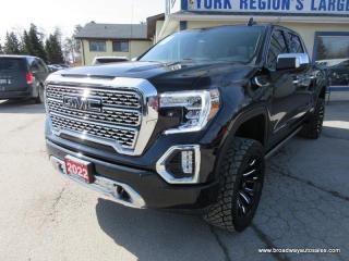 Used 2022 GMC Sierra 1500 LOADED DENALI-VERSION 5 PASSENGER 5.3L - V8.. 4X4.. CREW-CAB.. SHORTY.. NAVIGATION.. LEATHER.. HEATED SEATS & WHEEL.. POWER SUNROOF.. for sale in Bradford, ON