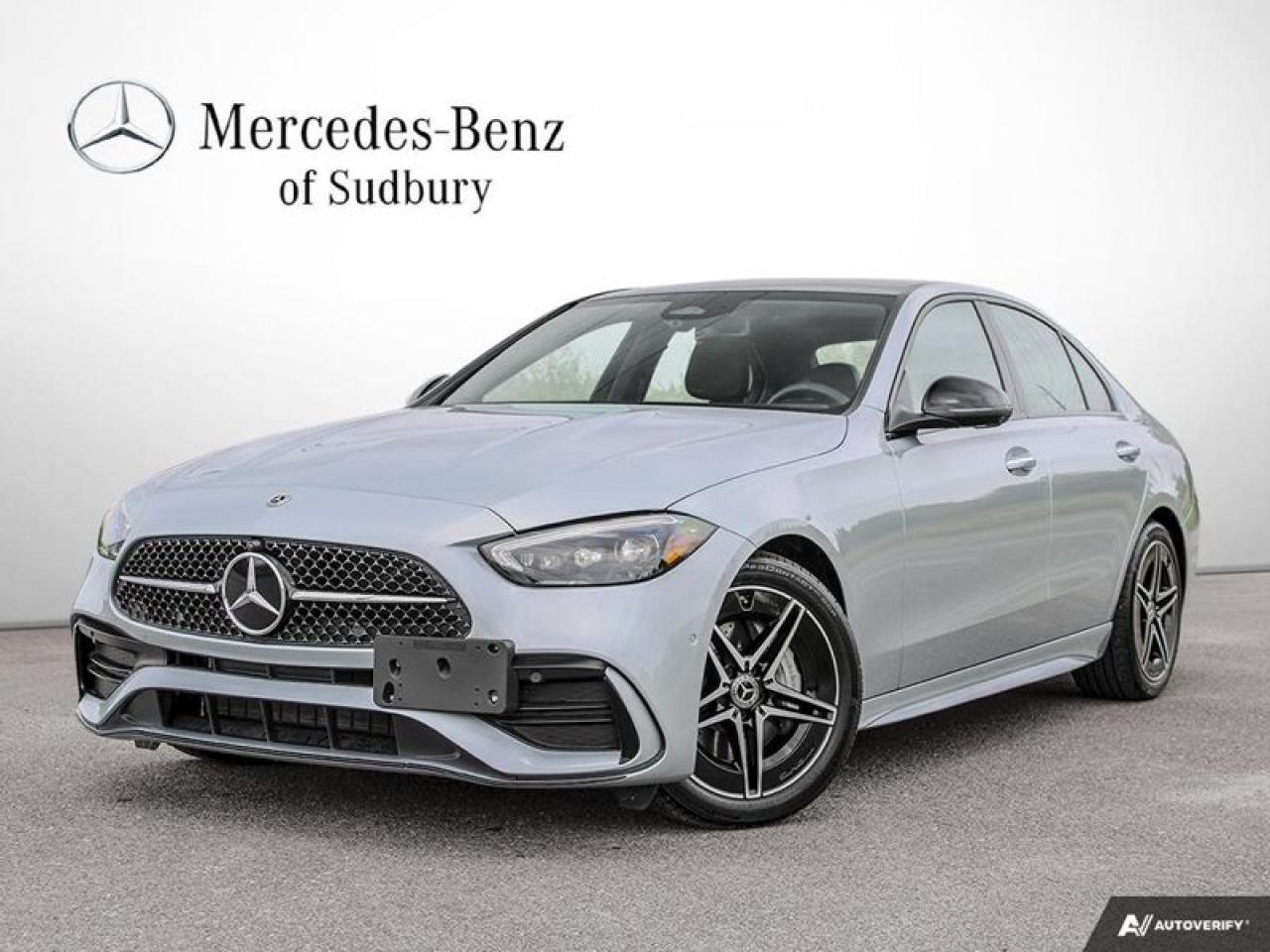 <b>Metal Weave Trim!</b><br> <br> <br> <br>Check out our wide selection of <b>NEW</b> and <b>PRE-OWNED</b> vehicles today!<br> <br>  This 2024 C-Class offers one of the best interiors within its class, built with high quality materials and is crafted to perfection. <br> <br>This 2024 Mercedes-Benz C-Class remains exceptional in every sense of the word. It has beautiful and bold exterior lines, with a luxurious yet simplistic interior that offers nothing but the best of materials. When you immerse yourself behind the wheel of this gorgeous automobile, youll find an abundance of standard luxuries that highlight its athletically elegant body and refined interior. <br> <br> This high tech silver metallic sedan  has an automatic transmission and is powered by a  2.0L I4 16V GDI DOHC Turbo engine.<br> <br> Our C-Classs trim level is C 300 4MATIC Sedan. This sleek C300 sedan rewards you with amazing standard features such as an express open/close dual panel sunroof, LED headlights, automatic ride control suspension, heated front seats with power adjustment, a Nappa leather-wrapped heated steering wheel, ARTICO synthetic leather upholstery, and voice-activated dual-zone climate control. Stay connected while on the road via an 11.9-inch infotainment screen powered by MBUX with Apple CarPlay, Android Auto, Mercedes Me Connect tracking, and mobile hotspot internet access. Safety features include active park assist with automated parking sensors, blind spot detection, active brake assist with autonomous emergency braking, forward collision mitigation, and driver monitoring alert. This vehicle has been upgraded with the following features: Metal Weave Trim.  This is a demonstrator vehicle driven by a member of our staff and has just 3235 kms.<br><br> <br>To apply right now for financing use this link : <a href=https://www.mercedes-benz-sudbury.ca/finance/apply-for-financing/ target=_blank>https://www.mercedes-benz-sudbury.ca/finance/apply-for-financing/</a><br><br> <br/> Weve discounted this vehicle $4500. See dealer for details. <br> <br>Mercedes-Benz of Sudbury is a new and pre-owned Mercedes-Benz dealership in Greater Sudbury. We proudly serve and ship to the Northern Ontario area. In our online showroom, youll find an outstanding selection of Mercedes-Benz cars and Mercedes-AMG vehicles you might not find so easily elsewhere. Or perhaps youre in the market for Mercedes-Benz vans or vehicles from our Corporate Fleet Program? We can help you with that too. We offer comprehensive service here at Mercedes-Benz of Sudbury!Our dealership also stocks Mercedes-AMG, and we welcome you to browse our inventory of Certified Pre-Owned vehiclesowning a Mercedes-Benz is quite affordable. We offer a variety of financing and leasing options to help get you behind the wheel of a Mercedes-Benz. And to keep it running optimally, we service and sell parts and accessories for your new Mercedes-Benz. Welcome to Mercedes-Benz of Sudbury! If you have any needs we havent yet addressed, then please contact us at 705-522-7777.<br> Come by and check out our fleet of 20+ used cars and trucks and 50+ new cars and trucks for sale in Sudbury.  o~o