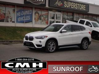 <b>UNDER 100,000 KMS !! XDRIVE !! NAVIGATION, REAR CAMERA, PARKING SENSORS, COLLISION WARNING, LANE DEPARTURE, BLUETOOTH, LEATHER, POWER SEATS W/ DRIVER MEMORY, HEATED SEATS, HEATED STEERING WHEEL, PANORAMIC SUNROOF, RAIN SENSING WIPERS, 18-INCH ALLOY WHEELS</b><br>      This  2019 BMW X1 is for sale today. <br> <br>The BMW X1 offers supreme comfort on long journeys, high-quality interior materials and innovative technologies to keep you connected to the outside world. It is ideally prepared for every adventure thanks to its superior on road capabilities, modern infotainment system, a large amount of cargo area and its driver focused dash layout. This  SUV has 93,057 kms. Its  white in colour  . It has an automatic transmission and is powered by a  228HP 2.0L 4 Cylinder Engine. <br> <br> Our X1s trim level is xDrive28i. The smallest in the BMW SUV range, this BMW X1 comes ready with numerous standard features such as full time all wheel drive, automatic start stop engine feature, ConnectedDrive services, navigation, a 6 speaker stereo with a 6.5 inch display, remote keyless entry, leather multi-functional steering wheel, push button start, dual zone front climate control, cruise control, lane departure warning, rear parking sensors, a back up camera and much more.<br> <br>To apply right now for financing use this link : <a href=https://www.cmhniagara.com/financing/ target=_blank>https://www.cmhniagara.com/financing/</a><br><br> <br/><br>Trade-ins are welcome! Financing available OAC ! Price INCLUDES a valid safety certificate! Price INCLUDES a 60-day limited warranty on all vehicles except classic or vintage cars. CMH is a Full Disclosure dealer with no hidden fees. We are a family-owned and operated business for over 30 years! o~o