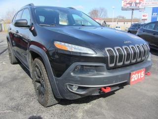 <p>NEW INVENTORY ALERT </p><p> </p><p>2015 JEEP CHEROKEE Trail Hawk Edition</p><p> </p><p>ONLY $16995.00!</p><p> </p><p>The pricing listed above does NOT include HST and Licensing </p><p> </p><p>A carfax is also provided to verify prior maintenance, servicing, and/or accident reports and claims history. </p><p> </p><p>WE accept Bad Credit, Good Credit and NO CREDIT! </p><p> </p><p>Our business will expedite all public and private financial lender options to accommodate your financial needs if required to purchase the vehicle of your dreams!</p><p> </p><p>Various vehicle warranties are available upon request and purchase of the vehicle. </p><p> </p><p>We ensure complete customer satisfaction GUARANTEE! Our family owned and operated business has happily been servicing the NIAGARA, HAMILTON, HALTON, TORONTO and GTA region(s) for over 25 YEARS!</p><p> </p><p>If you are interested in/or require further information call us at (905) 572-5559 and book an appointment to view and test drive this vehicle with one of our trusted and OMVIC certified sales persons TODAY! </p><p> </p>