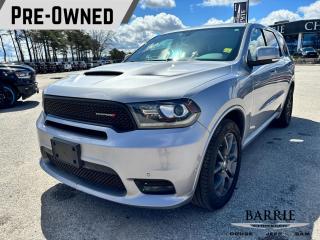 Used 2018 Dodge Durango R/T 9 AMPLIFIED SPEAKERS WITH SUBWOOFER I PERFORMANCE HOOD I FRONT AND SECOND-ROW HEATED SEATS I REMOTE for sale in Barrie, ON