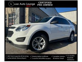 <p>What a great deal!! This 2017 Chevrolet Equinox LS AWD has everything you need and more! Features include: all wheel drive, cloth interior, power driver seat, back-up camera, touch-screen radio, bluetooth hands-free, SiriusXM satellite radio, remote keyless entry, cruise control and more!</p><p><span style=font-size: 16px; caret-color: #333333; color: #333333; font-family: Work Sans, sans-serif; white-space: pre-wrap; -webkit-text-size-adjust: 100%; background-color: #ffffff;>This vehicle comes Luxe certified pre-owned, which includes: 180-point inspection & servicing, oil lube and filter change, minimum 50% material remaining on tires and brakes, Ontario safety certificate, complete interior and exterior detailing, Carfax Verified vehicle history report, guaranteed one key (additional keys may be purchased at time of sale), FREE 90-day SiriusXM satellite radio trial (on factory-equipped vehicles) & full tank of fuel!</span></p><p><span style=font-size: 16px; caret-color: #333333; color: #333333; font-family: Work Sans, sans-serif; white-space: pre-wrap; -webkit-text-size-adjust: 100%; background-color: #ffffff;>Priced at ONLY $129 bi-weekly with $1500 down over 60 months at 8.99% (cost of borrowing is $1999 per $10000 financed) OR cash purchase price of $14900 (both prices are plus HST and licensing). Call today and book your test drive appointment!</span></p>