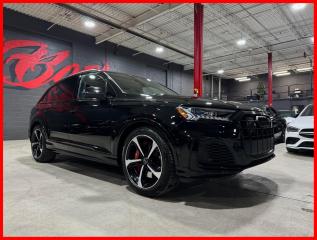 <div>Mythos Black Metallic Exterior On Arras Red Valcona Leather Interior w/Diamond Stitching, And Black Alcantara Headliner.</div><div></div><div>One Owner, No Accidents, Clean Carfax, Certified, And A Balance Of Audi Warranty August 25 2025/80,000Km.</div><div></div><div>Financing And Extended Warranty Options Available, Trade-Ins Are Welcome!</div><div></div><div></div><div>This 2022 Audi SQ7 Is Loaded With A Bang And Olufsen Surround Sound, Dynamic Package Plus, Black Optics, Massage Seat Package, Trailer Hitch (7,700lbs), Red Front & Rear Brake Calipers, And SQ7 Black Badging.</div><div></div><div></div><div>Packages Include Navigation System, Head-Up Display, CarPlay/ Android Auto, Panoramic Sunroof,Rear View Camera, Top View, Blind Spot Assist, Distance Warning, Audi Pre Sense, Heated/Cooling Seats, 4-Zone Climate Control, Rear Heated Seats, Passenger Seat Memory, Air Quality Package & Fragrance, Full Leather Package, centre knee pad, door armrest w/contrast stitching, Front Seats w/Massage Function, Audi Drive-Select, Electromechanical Active Roll Stabilization (eAWS), quattro Sport Differential, Trailer Hitch, Steel Brakes w/Red Caliper, Body-Coloured Mirrors, Window Surrounds in Black, Black Front and Rear Bumper Accents, Black Roof Rails, Black Single Frame Grille, 22 Alloy Wheels, And More!</div><div></div><div>We Do Not Charge Any Additional Fees For Certification, Its Just The Price Plus HST And Licencing.</div><div></div><div>Follow Us On Instagram, And Facebook.</div><div></div><div>Dont Worry About Rain, Or Snow, Come Into Our 20,000sqft Indoor Showroom, We Have Been In Business For A Decade, With Many Satisfied Clients That Keep Coming Back, And Refer Their Friends And Family. We Are Confident You Will Have An Enjoyable Shopping Experience At AutoBase. If You Have The Chance Come In And Experience AutoBase For Yourself.</div><div><br /></div>