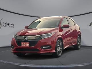 <b>Low Mileage, Leather Seats,  Navigation,  Sunroof,  Premium Audio System,  Heated Seats!</b><br> <br>    Offering top notch comfort, and a perky personality, this 2019 Honda HR-V is easily one of the most family friendly mid size SUVs. This  2019 Honda HR-V is for sale today in Sudbury. <br> <br>This 2019 Honda HR-V is easily a top contender in family oriented mid size SUVs. The cabin is both extremely flexible and airy allowing for a comfortable, safe and ultimately secure ride. With a minimalist styling approach, the HR-V looks refined and elegant, and it comes well prepared for a busy family and all their needs and wants.This low mileage  hatchback has just 41,945 kms. Its  red in colour  . It has an automatic transmission and is powered by a  1.8L I4 16V MPFI SOHC engine.  It may have some remaining factory warranty, please check with dealer for details. <br> <br> Our HR-Vs trim level is Touring AWD CVT. This top shelf HR-V Touring is ready for the long haul with leather seats, navigation, SiriusXM and HD Radio, rain sensing wipers, LED lighting, and an auto-dimming rearview mirror. This SUV also has a moonroof, upgraded audio system, proximity keyless entry, heated front seats, automatic climate control, Apple CarPlay, Android Auto, Bluetooth, an audio display, and Siri EyesFree. This SUV also has some great tech to make it feel like a modern car with a driver assistance suite that includes collision mitigation, lane keep assist, adaptive cruise control, blind spot monitor, and automatic highbeams. Other features include aluminum wheels, side mirror turn signals, fog lights, heated power side mirrors, multi-angle rearview camera, and a multi-function steering wheel. This vehicle has been upgraded with the following features: Leather Seats,  Navigation,  Sunroof,  Premium Audio System,  Heated Seats,  Apple Carplay,  Android Auto. <br> <br>To apply right now for financing use this link : <a href=https://www.palladinohonda.com/finance/finance-application target=_blank>https://www.palladinohonda.com/finance/finance-application</a><br><br> <br/><br>Palladino Honda is your ultimate resource for all things Honda, especially for drivers in and around Sturgeon Falls, Elliot Lake, Espanola, Alban, and Little Current. Our dealership boasts a vast selection of high-class, top-quality Honda models, as well as expert financing advice and impeccable automotive service. These factors arent what set us apart from other dealerships, though. Rather, our uncompromising customer service and professionalism make every experience unforgettable, and keeps drivers coming back. The advertised price is for financing purchases only. All cash purchases will be subject to an additional surcharge of $2,501.00. This advertised price also does not include taxes and licensing fees.<br> Come by and check out our fleet of 110+ used cars and trucks and 60+ new cars and trucks for sale in Sudbury.  o~o