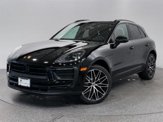 Introducing the 2024 Porsche Macan AWD, resplendent in Black with a striking Black/Bordeaux Red Two-Tone Leather Package Seat interior. This model is loaded with features, including the Premium Plus Package, 21" Rs Spyder Design wheels, Self-Steering Park Assist, and a host of other premium amenities. Elevate your driving experience with the perfect blend of style and performance in this exceptional 2024 Porsche Macan AWD.  For more details or to schedule a test drive with one of our highly trained sales executives please call or send a website enquiry now before it is gone. 604-530-8911.  Porsche Center Langley has won the prestigious Porsche Premier Dealer Award seven years in a row. We are centrally located just a short distance from Highway 1 in beautiful Langley, British Columbia. Our hope is to have you driving your dream vehicle soon.