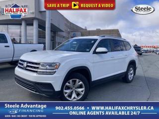 Recent Arrival!2019 Volkswagen Atlas Trendline 4Motion 4Motion Pure White 3.6L V6 DGI DOHC 24V LEV3-ULEV70 276hp AWD 8-Speed Automatic with Tiptronic**Live Market Value Pricing**, Alloy wheels, Exterior Parking Camera Rear, Rear air conditioning, Remote keyless entry, Steering wheel mounted audio controls.Top reasons for buying from Halifax Chrysler: Live Market Value Pricing, No Pressure Environment, State Of The Art facility, Mopar Certified Technicians, Convenient Location, Best Test Drive Route In City, Full Disclosure.Certification Program Details: 85 Point Inspection, 2 Years Fresh MVI, Brake Inspection, Tire Inspection, Fresh Oil Change, Free Carfax Report, Vehicle Professionally Detailed.Here at Halifax Chrysler, we are committed to providing excellence in customer service and will ensure your purchasing experience is second to none! Visit us at 12 Lakelands Boulevard in Bayers Lake, call us at 902-455-0566 or visit us online at www.halifaxchrysler.com *** We do our best to ensure vehicle specifications are accurate. It is up to the buyer to confirm details.***
