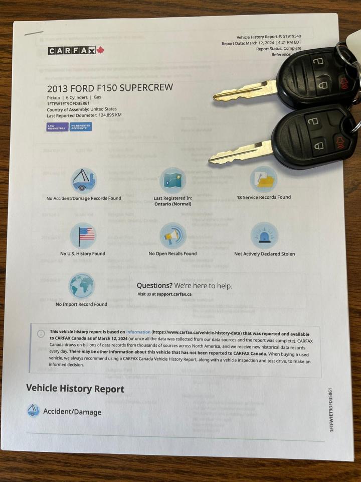 2013 Ford F-150 4WD STR SUPERCREW 157" NO ACCIDENT CAMERA SAFETY Photo3