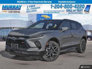 Get ready to blaze new trails with the brand new 2024 Chevrolet Blazer RS. This Sport Utility Vehicle is perfect for the adventurous at heart who also crave comfort and style. Whether youre navigating the bustling streets of Winnipeg or exploring the beautiful countryside, this Blazer is ready to take you wherever your heart desires with its powerful Gas V6 3.6L engine.  Equipped with a smooth 9-Speed Automatic transmission, this vehicle provides seamless gear shifts, ensuring that each ride is as comfortable as it is thrilling. And with its sporty exterior, the Chevrolet Blazer RS is bound to turn heads wherever you go.  As a new vehicle, you can rest assured knowing that this Blazer RS is in pristine condition, ready to offer you a smooth and reliable driving experience. At Murray Chevrolet Winnipeg, we believe in offering our customers only the best. This 2024 Chevrolet Blazer RS is no exception. Itâ??s not just a vehicle; itâ??s your next adventure waiting to happen.  So, why wait? Come down to Murray Chevrolet Winnipeg today and experience the thrill of the 2024 Chevrolet Blazer RS for yourself. We are confident that once you get behind the wheel, you wont want to leave without it.  Dealer Permit #1740
