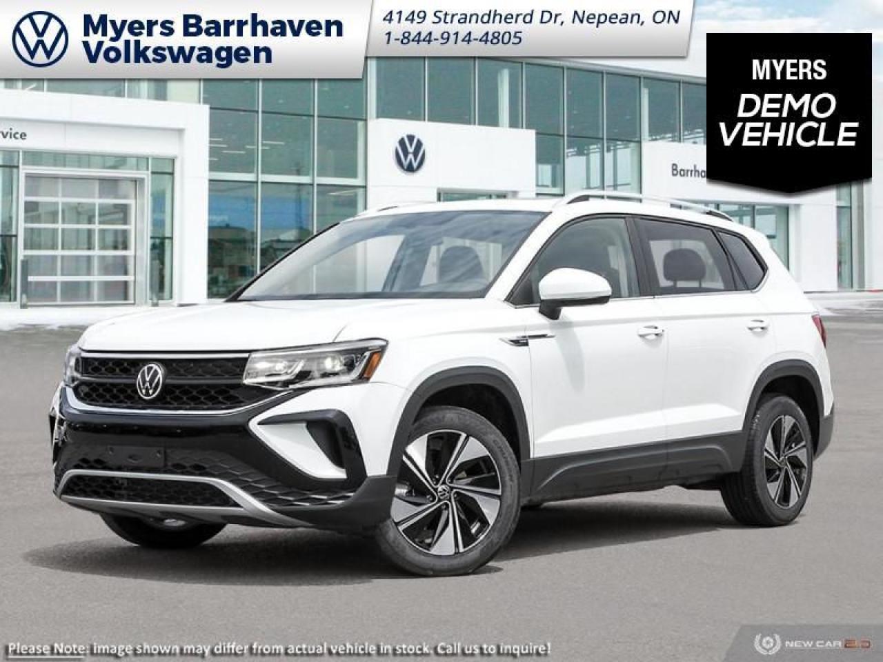 <b>Sunroof,  Navigation,  Leather Seats,  Premium Audio,  Cooled Seats!</b><br> <br> <br> <br>  This 2024 VW Taos exceeds every expectation, even if that expectation is just fun. <br> <br>The VW Taos was built for the adventurer in all of us. With all the tech you need for a daily driver married to all the classic VW capability, this SUV can be your weekend warrior, too. Exceeding every expectation was the design motto for this compact SUV, and VW engineers delivered. For an SUV thats just right, check out this 2024 Volkswagen Taos.<br> <br> This pure white SUV  has an automatic transmission and is powered by a  1.5L I4 16V GDI DOHC Turbo engine.<br> <br> Our Taoss trim level is Highline 4MOTION. This range-topping Highline 4MOTION trim features a dual-panel glass sunroof, BeatsAudio premium audio and leather upholstery. The standard features continue with adaptive cruise control, dual-zone climate control, remote engine start, lane keep assist with lane departure warning, and an upgraded 8-inch infotainment screen with inbuilt navigation, VW Car-Net services. Additional features include ventilated and heated front seats, a heated leatherette-wrapped steering wheel, remote keyless entry, and a wireless charging pad. Safety features include blind spot detection, front and rear collision mitigation, autonomous emergency braking, and a back-up camera. This vehicle has been upgraded with the following features: Sunroof,  Navigation,  Leather Seats,  Premium Audio,  Cooled Seats,  Wireless Charging,  Adaptive Cruise Control. <br><br> <br>To apply right now for financing use this link : <a href=https://www.barrhavenvw.ca/en/form/new/financing-request-step-1/44 target=_blank>https://www.barrhavenvw.ca/en/form/new/financing-request-step-1/44</a><br><br> <br/>    3.99% financing for 84 months. <br> Buy this vehicle now for the lowest bi-weekly payment of <b>$268.07</b> with $0 down for 84 months @ 3.99% APR O.A.C. ( Plus applicable taxes -  $840 Documentation fee. Cash purchase selling price includes: Tire Stewardship ($20.00), OMVIC Fee ($12.50). (HST) are extra. </br>(HST), licence, insurance & registration not included </br>    ).  Incentives expire 2025-01-02.  See dealer for details. <br> <br> <br>LEASING:<br><br>Estimated Lease Payment: $256 bi-weekly <br>Payment based on 4.99% lease financing for 48 months with $0 down payment on approved credit. Total obligation $26,717. Mileage allowance of 16,000 KM/year. Offer expires 2025-01-02.<br><br><br>We are your premier Volkswagen dealership in the region. If youre looking for a new Volkswagen or a car, check out Barrhaven Volkswagens new, pre-owned, and certified pre-owned Volkswagen inventories. We have the complete lineup of new Volkswagen vehicles in stock like the GTI, Golf R, Jetta, Tiguan, Atlas Cross Sport, Volkswagen ID.4 electric vehicle, and Atlas. If you cant find the Volkswagen model youre looking for in the colour that you want, feel free to contact us and well be happy to find it for you. If youre in the market for pre-owned cars, make sure you check out our inventory. If you see a car that you like, contact 844-914-4805 to schedule a test drive.<br> Come by and check out our fleet of 40+ used cars and trucks and 100+ new cars and trucks for sale in Nepean.  o~o