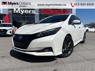 <b>Electric Vehicle,  Navigation,  Apple CarPlay,  Android Auto,  Lane Keep Assist!</b><br> <br>  Compare at $31795 - Our Price is just $29799! <br> <br>   This 2023 Leaf proves that electric driving never has to sacrifice comfort or convenience. This  2023 Nissan LEAF is for sale today in Orleans. <br> <br>Bold lines and distinctive touches throughout the cabin of this 2023 Nissan Leaf prove that electric driving was always meant to be exciting. A simply amazing experience like no other, this 2023 Nissan Leaf lets you enjoy pure driving joy, and at the flip of a switch will give you the freedom to enjoy a scenic ride with confident active safety features. Never sacrifice comfort, convenience, or fun again with this 2023 Nissan Leaf.This  hatchback has 15,001 kms. Its  pearl white in colour  . It has an automatic transmission and is powered by a  smooth engine. <br> <br> Our LEAFs trim level is SV. This fully electric Leaf SV makes every trip better with enhanced connectivity features like NissanConnect EV with touchscreen and navigation, Apple CarPlay, and Android Auto. This roomy family hatch helps you drive with confidence thanks to a safety suite featuring collision mitigation, blind spot warning, lane keep assist, distance pacing with stop and go, and a 360 degree camera. Other great features include heated seats, a heated leather steering wheel, a proximity key and push button start, automatic air conditioning, alloy wheels, automatic LED lighting, and fog lamps. This vehicle has been upgraded with the following features: Electric Vehicle,  Navigation,  Apple Carplay,  Android Auto,  Lane Keep Assist,  Heated Seats,  Blind Spot Detection. <br> <br/><br>We are proud to regularly serve our clients and ready to help you find the right car that fits your needs, your wants, and your budget.And, of course, were always happy to answer any of your questions.Proudly supporting Ottawa, Orleans, Vanier, Barrhaven, Kanata, Nepean, Stittsville, Carp, Dunrobin, Kemptville, Westboro, Cumberland, Rockland, Embrun , Casselman , Limoges, Crysler and beyond! Call us at (613) 824-8550 or use the Get More Info button for more information. Please see dealer for details. The vehicle may not be exactly as shown. The selling price includes all fees, licensing & taxes are extra. OMVIC licensed.Find out why Myers Orleans Nissan is Ottawas number one rated Nissan dealership for customer satisfaction! We take pride in offering our clients exceptional bilingual customer service throughout our sales, service and parts departments. Located just off highway 174 at the Jean DÀrc exit, in the Orleans Auto Mall, we have a huge selection of Used vehicles and our professional team will help you find the Nissan that fits both your lifestyle and budget. And if we dont have it here, we will find it or you! Visit or call us today.<br>*LIFETIME ENGINE TRANSMISSION WARRANTY NOT AVAILABLE ON VEHICLES WITH KMS EXCEEDING 140,000KM, VEHICLES 8 YEARS & OLDER, OR HIGHLINE BRAND VEHICLE(eg. BMW, INFINITI. CADILLAC, LEXUS...)<br> Come by and check out our fleet of 50+ used cars and trucks and 90+ new cars and trucks for sale in Orleans.  o~o