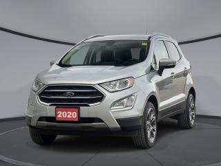 <b>Leather Seats,  Navigation,  Sunroof,  Heated Steering Wheel,  Heated Seats!</b><br> <br>    Wherever youre headed, the EcoSport provides you with a stylish interior and intelligent technology designed to help keep you connected. This  2020 Ford EcoSport is fresh on our lot in Sudbury. <br> <br>Offering an excellent driving position and one of the roomiest rear seats in its class, this Ford EcoSport is the perfect compact SUV for all ages. Its ready for whatever road trip you have in store, with enough cargo space to easily fit large suitcases with ease. Thanks to its compact size, this EcoSport is incredibly easy to drive with excellent visibility and maneuverability on the tightest of city streets. Wherever youre headed, the Ford EcoSport is sure to impress.This  SUV has 90,198 kms. Its  moondust silver in colour  . It has an automatic transmission and is powered by a  2.0L I4 16V GDI DOHC engine.  It may have some remaining factory warranty, please check with dealer for details. <br> <br> Our EcoSports trim level is Titanium 4WD. Stepping up to this premium EcoSport Titanium is a great choice as it comes with plenty of upscale features like exclusive aluminum wheels, a power sunroof, sport tuned suspension, a premium 9 speaker Bang & Olufsen audio system featuring SYNC 3 with a larger touchscreen, streaming audio, navigation, Apple CarPlay and Android Auto. You will also get Fords intelligent four-wheel drive, a power driver seat, a heated leather steering wheel, SiriusXM radio, FordPass Connect 4G LTE, a proximity key with push button start and premium leather heated seats. Additional features include automatic climate control, Ford Co-Pilot360 including blind spot detection and cross traffic alert, a 60/40 split rear seats, and a rear view camera with rear parking sensors. This vehicle has been upgraded with the following features: Leather Seats,  Navigation,  Sunroof,  Heated Steering Wheel,  Heated Seats,  Premium Audio,  Proximity Key. <br> To view the original window sticker for this vehicle view this <a href=http://www.windowsticker.forddirect.com/windowsticker.pdf?vin=MAJ6S3KL7LC382145 target=_blank>http://www.windowsticker.forddirect.com/windowsticker.pdf?vin=MAJ6S3KL7LC382145</a>. <br/><br> <br>To apply right now for financing use this link : <a href=https://www.palladinohonda.com/finance/finance-application target=_blank>https://www.palladinohonda.com/finance/finance-application</a><br><br> <br/><br>Palladino Honda is your ultimate resource for all things Honda, especially for drivers in and around Sturgeon Falls, Elliot Lake, Espanola, Alban, and Little Current. Our dealership boasts a vast selection of high-class, top-quality Honda models, as well as expert financing advice and impeccable automotive service. These factors arent what set us apart from other dealerships, though. Rather, our uncompromising customer service and professionalism make every experience unforgettable, and keeps drivers coming back. The advertised price is for financing purchases only. All cash purchases will be subject to an additional surcharge of $2,501.00. This advertised price also does not include taxes and licensing fees.<br> Come by and check out our fleet of 90+ used cars and trucks and 60+ new cars and trucks for sale in Sudbury.  o~o
