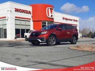2021 Honda CR-V EX-L AWD CVT 1.5L I4 Turbocharged DOHC 16V LEV3-ULEV50 190hp Bridgewater Honda, Located in Bridgewater Nova Scotia.AWD, 8 Speakers, Adaptive Cruise Control: Adaptive Cruise Control (ACC) with Low-Speed Follow, Air Conditioning, Alloy wheels, Apple CarPlay/Android Auto, Auto High-beam Headlights, Auto-dimming Rear-View mirror, Automatic temperature control, Backup Camera, Front dual zone A/C, Front fog lights, Heated door mirrors, Heated front seats, Heated rear seats, Heated steering wheel, Leather Shift Knob, Low tire pressure warning, Memory seat, Outside temperature display, Power door mirrors, Power driver seat, Power Liftgate, Power moonroof, Power passenger seat, Power steering, Radio: 180-Watt AM/FM Audio System, Remote keyless entry, Steering wheel mounted audio controls, Telescoping steering wheel, Tilt steering wheel.