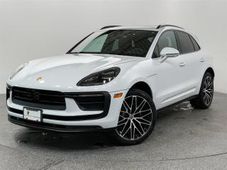 Introducing the 2024 Porsche Macan AWD in a sleek Carrara White Metallic exterior complemented by an elegant Black/Bordeaux Red interior featuring Two-Tone Leather Package Seats. This stunning model is equipped with the sophisticated Premium Plus Package, showcasing its prowess with 21" Rs Spyder Design wheels, cutting-edge Self-Steering Park Assist, and a host of other premium features. For more details or to schedule a test drive with one of our highly trained sales executives please call or send a website enquiry now before it is gone. 604-530-8911.   Porsche Center Langley has won the prestigious Porsche Premier Dealer Award seven years in a row. We are centrally located just a short distance from Highway 1 in beautiful Langley, British Columbia. Our hope is to have you driving your dream vehicle soon.