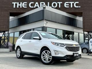 Used 2018 Chevrolet Equinox Premier APPLE CARPLAY/ANDROID AUTO, HEATED LEATHER SEATS/STEERING WHEEL, NAV,  MOONROOF, BACK UP CAM!! for sale in Sudbury, ON