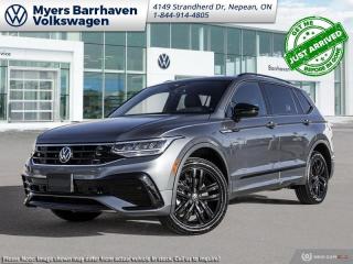 <b>Sunroof,  Power Liftgate,  Wireless Charging,  Adaptive Cruise Control,  Climate Control!</b><br> <br> <br> <br>  Everything from capacity, capability, comfort, and ease of use was designed with relentless purpose on this 2023 Tiguan. <br> <br>Whether its a weekend warrior or the daily driver this time, this 2024 Tiguan makes every experience easier to manage. Cutting edge tech, both inside the cabin and under the hood, allow for safe, comfy, and connected rides that keep the whole party going. The crossover of the future is already here, and its called the Tiguan.<br> <br> This platinum gray metallic SUV  has an automatic transmission and is powered by a  184HP 2.0L 4 Cylinder Engine.<br> <br> Our Tiguans trim level is Comfortline R-Line Black Edition. This Tiguan Comfortline R-Line Black Edition features an express open/close sunroof and unique exterior styling, along with a power liftgate, mobile device wireless charging, adaptive cruise control, supportive heated synthetic leather-trimmed front seats, a heated leatherette-wrapped steering wheel, LED headlights with daytime running lights, and an upgraded 8-inch infotainment screen with SiriusXM satellite radio, Apple CarPlay, Android Auto, and a 6-speaker audio system. Additional features include front and rear cupholders, remote keyless entry with power cargo access, lane keep assist, lane departure warning, blind spot detection, front and rear collision mitigation, autonomous emergency braking, three 12-volt DC power outlets, remote start, a rear camera, and so much more. This vehicle has been upgraded with the following features: Sunroof,  Power Liftgate,  Wireless Charging,  Adaptive Cruise Control,  Climate Control,  Heated Seats,  Apple Carplay. <br><br> <br>To apply right now for financing use this link : <a href=https://www.barrhavenvw.ca/en/form/new/financing-request-step-1/44 target=_blank>https://www.barrhavenvw.ca/en/form/new/financing-request-step-1/44</a><br><br> <br/>    5.99% financing for 84 months. <br> Buy this vehicle now for the lowest bi-weekly payment of <b>$312.34</b> with $0 down for 84 months @ 5.99% APR O.A.C. ( Plus applicable taxes -  $840 Documentation fee. Cash purchase selling price includes: Tire Stewardship ($20.00), OMVIC Fee ($12.50). (HST) are extra. </br>(HST), licence, insurance & registration not included </br>    ).  Incentives expire 2024-04-30.  See dealer for details. <br> <br> <br>LEASING:<br><br>Estimated Lease Payment: $268 bi-weekly <br>Payment based on 4.99% lease financing for 48 months with $0 down payment on approved credit. Total obligation $27,953. Mileage allowance of 16,000 KM/year. Offer expires 2024-04-30.<br><br><br>We are your premier Volkswagen dealership in the region. If youre looking for a new Volkswagen or a car, check out Barrhaven Volkswagens new, pre-owned, and certified pre-owned Volkswagen inventories. We have the complete lineup of new Volkswagen vehicles in stock like the GTI, Golf R, Jetta, Tiguan, Atlas Cross Sport, Volkswagen ID.4 electric vehicle, and Atlas. If you cant find the Volkswagen model youre looking for in the colour that you want, feel free to contact us and well be happy to find it for you. If youre in the market for pre-owned cars, make sure you check out our inventory. If you see a car that you like, contact 844-914-4805 to schedule a test drive.<br> Come by and check out our fleet of 30+ used cars and trucks and 70+ new cars and trucks for sale in Nepean.  o~o