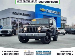 Recent Arrival! Black Clearcoat 2015 Jeep Wrangler Sport For Sale, Bridgewater 4WD 6-Speed Manual Pentastar 3.6L V6 VVT 6 Speakers, ABS brakes, Air Conditioning, Black Jeep Freedom Top Hardtop, Brake assist, CD player, Class II Receiver Hitch, Cloth Bucket Seats, Compass, Driver door bin, Electronic Stability Control, Freedom Panel Storage Bag, Front anti-roll bar, Front fog lights, Integrated roll-over protection, Low tire pressure warning, Normal Duty Suspension, Outside temperature display, Passenger door bin, Power steering, Quick Order Package 23B, Rear Window Defroster, Rear Window Wiper/Washer, Speed control, Steering wheel mounted audio controls, Tachometer, Tinted Rear Quarter & Liftgate Windows, Traction control, Trailer Tow Group, Trailer Tow w/4-Pin Connector Wiring, Trip computer, Variably intermittent wipers. Reviews: * Owners typically rave about the Wranglers toughness, capability, heavy-duty feel, and go-anywhere-anytime attitude. The unique looks and quirky drive are part of the Wranglers charm for many drivers, and the availability of plenty of high-grade feature content drew many shoppers in. Notably, the new-for-2012 V6 engine is a smooth and punchy performer with power to spare, and should turn in notably improved fuel efficiency for drivers upgrading from pre-Pentastar Wranglers. Source: autoTRADER.ca