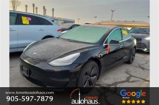 CASH OR FINANCE $27,995 - LONG RANGE ALL WHEEL DRIVE - BALANCE OF FACTORY WARRANTY - VISIT TESLASUPERSTORE.CA OVER 70 TESLAS IN STOCK - NO PAYMENTS UP TO 6 MONTHS O.A.C. - CASH OR FINANCE ADVERTISED PRICE IS THE SAME - NAVIGATION / 360 CAMERA / LEATHER / HEATED AND POWER SEATS / PANORAMIC SKYROOF / BLIND SPOT SENSORS / LANE DEPARTURE / AUTOPILOT / COMFORT ACCESS / KEYLESS GO / BALANCE OF FACTORY WARRANTY / Bluetooth / Power Windows / Power Locks / Power Mirrors / Keyless Entry / Cruise Control / Air Conditioning / Heated Mirrors / ABS & More <br/> _________________________________________________________________________ <br/> <br/>  <br/> NEED MORE INFO ? BOOK A TEST DRIVE ? visit us TOACARS.ca to view over 120 in inventory, directions and our contact information. <br/> _________________________________________________________________________ <br/> <br/>  <br/> Let Us Take Care of You with Our Client Care Package Only $795.00 <br/> - Worry Free 5 Days or 500KM Exchange Program* <br/> - 36 Days/2000KM Powertrain & Safety Items Coverage <br/> - Premium Safety Inspection & Certificate <br/> - Oil Check <br/> - Brake Service <br/> - Tire Check <br/> - Cosmetic Reconditioning* <br/> - Carfax Report <br/> - Full Interior/Exterior & Engine Detailing <br/> - Franchise Dealer Inspection & Safety Available Upon Request* <br/> * Client care package is not included in the finance and cash price sale <br/> * Premium vehicles may be subject to an additional cost to the client care package <br/> _________________________________________________________________________ <br/> <br/>  <br/> Financing starts from the Lowest Market Rate O.A.C. & Up To 96 Months term*, conditions apply. Good Credit or Bad Credit our financing team will work on making your payments to your affordability. Visit ********** for application. Interest rate will depend on amortization, finance amount, presentation, credit score and credit utilization. We are a proud partner with major Canadian banks (National Bank, TD Canada Trust, CIBC, Dejardins, RBC and multiple sub-prime lenders). Finance processing fee averages 6 dollars bi-weekly on 84 months term and the exact amount will depend on the deal presentation, amortization, credit strength and difficulty of submission. For more information about our financing process please contact us directly. <br/> _________________________________________________________________________ <br/> <br/>  <br/> We conduct daily research & monitor our competition which allows us to have the most competitive pricing and takes away your stress of negotiations. <br/> <br/>  <br/> _________________________________________________________________________ <br/> <br/>  <br/> Worry Free 5 Days or 500KM Exchange Program*, valid when purchasing the vehicle at advertised price with Client Care Package. Within 5 days or 500km exchange to an equal value or higher priced vehicle in our inventory. Note: Client Care package, financing processing and licensing is non refundable. Vehicle must be exchanged in the same condition as delivered to you. For more questions, please contact us at sales @ torontoautohaus . com or call us 9 0 5 5 9 7 7 8 7 9 <br/> _________________________________________________________________________ <br/> <br/>  <br/> As per OMVIC regulations if the vehicle is sold not certified. Therefore, this vehicle is not certified and not drivable or road worthy. The certification is included with our client care package as advertised above for only $795.00 that includes premium addons and services. All our vehicles are in great shape and have been inspected by a licensed mechanic and are available to test drive with an appointment. HST & Licensing Extra <br/>