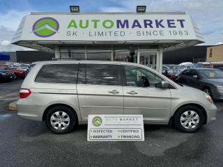 RARE 8 PASSENGER! <br /><br />CALL OR TEXT KARL @ 6-0-4-2-5-0-8-6-4-6 FOR INFO & TO CONFIRM WHICH LOCATION.<br /><br />NICE HONDA ODYSSEY 8 PASSENGER. FULLY INSPECTED AND READY TO GO. TIRES AND BRAKES HAVE TONS OF LIFE LEFT ON THEM. IT'S HAD ONE SMALL CLAIM FOR 2184.50 ON THE RIGHT SIDE, SO NOTHING TO WORRY ABOUT. IT'S READY TO GO! <br /><br />2 LOCATIONS TO SERVE YOU, BE SURE TO CALL FIRST TO CONFIRM WHERE THE VEHICLE IS.<br /><br />We are a family owned and operated business for 40 years. Since 1983 we have been committed to offering outstanding vehicles backed by exceptional customer service, now and in the future. Whatever your specific needs may be, we will custom tailor your purchase exactly how you want or need it to be. All you have to do is give us a call and we will happily walk you through all the steps with no stress and no pressure.<br /><br />                                            WE ARE THE HOUSE OF YES!<br /><br />ADDITIONAL BENEFITS WHEN BUYING FROM SK AUTOMARKET:<br /><br />-ON SITE FINANCING THROUGH OUR 17 AFFILIATED BANKS AND VEHICLE                                                                                                                      FINANCE COMPANIES.<br />-IN HOUSE LEASE TO OWN PROGRAM.<br />-EVERY VEHICLE HAS UNDERGONE A 120 POINT COMPREHENSIVE INSPECTION.<br />-EVERY PURCHASE INCLUDES A FREE POWERTRAIN WARRANTY.<br />-EVERY VEHICLE INCLUDES A COMPLIMENTARY BCAA MEMBERSHIP FOR YOUR SECURITY.<br />-EVERY VEHICLE INCLUDES A CARFAX AND ICBC DAMAGE REPORT.<br />-EVERY VEHICLE IS GUARANTEED LIEN FREE.<br />-DISCOUNTED RATES ON PARTS AND SERVICE FOR YOUR NEW CAR AND ANY OTHER   FAMILY CARS THAT NEED WORK NOW AND IN THE FUTURE.<br />-40 YEARS IN THE VEHICLE SALES INDUSTRY.<br />-A+++ MEMBER OF THE BETTER BUSINESS BUREAU.<br />-RATED TOP DEALER BY CARGURUS 5 YEARS IN A ROW<br />-MEMBER IN GOOD STANDING WITH THE VEHICLE SALES AUTHORITY OF BRITISH   COLUMBIA.<br />-MEMBER OF THE AUTOMOTIVE RETAILERS ASSOCIATION.<br />-COMMITTED CONTRIBUTOR TO OUR LOCAL COMMUNITY AND THE RESIDENTS OF BC.<br /> $495 Documentation fee and applicable taxes are in addition to advertised prices.<br />LANGLEY LOCATION DEALER# 40038<br />S. SURREY LOCATION DEALER #9987<br />