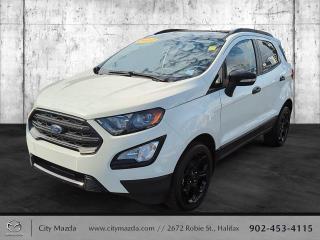 <em><strong>AMAZING VALUE AND A GREAT LOOKING VEHICLE. 2022 FORD ECOSPORT SES ALL WHEEL DRIVE, 4 CYLINDER, AUTOMATIC, POWER WINDOWS, POWER LOCKS, TILT AND TELESCOPIC STEERING, HEATED SEATS, DRIVERS INFORMATION CENTER, STEERING WHEEL CONTROLS, AM/FM STEREO WITH MP3 PLAYER AND XM/SIRIUS RADIO, NAVIGATION, ALUMINUM WHEELS, BACK UP CAMERA, FORD SYNC, REMOTE KEYLESS ENTRY, KEYLESS START AND MORE!</strong></em>

<em><strong>60 POINT INSPECTION WITH A NO CHARGE 3 MONTH OR 6000KM COMPREHENSIVE WARRANTY, $100 GAS CARD AND A FULL TANK OF GAS. CALL TODAY FOR YOUR TEST DRIVE.</strong></em>

<em><strong>NO SURPRISE PRICING</strong></em>

<em><strong>We at, City Mazda and, City Pre-Owned strive for excellence and customer satisfaction. We are a locally owned, independent dealership that has been proudly serving the Maritimes for 36 years and counting! Every retail checked vehicle goes through an extensive inspection process to insure the best quality and standard we can offer. Our financial team can offer many different options to fit any need! We look forward to earning your business and become your “One Stop Shop” for any and ALL of your automotive needs! Find us on Facebook to follow our events and news! Ask about our FAMOUS maintenance plans! Contact us today, we welcome you to the CITY MAZDA PRE OWNED family in advance;  you will not be disappointed!</strong></em>