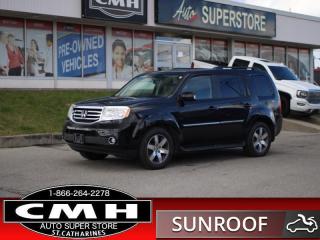 <b>GREAT VALUE !! 23 SERVICE RECORDS !! NAVIGATION, REAR CAMERA, PARKING SENSORS, BLUETOOTH, SUNROOF, LEATHER, POWER SEATS, FRONT AND REAR HEATED SEATS, TRIZONE CLIMATE CONTROL, POWER LIFTGATE, REAR DVD, 18-INCH ALLOY WHEELS</b><br>      This  2013 Honda Pilot is for sale today. <br> <br>A spur of the moment day trip, or a night on the town. A weekend drive to your favorite getaway, or a quick detour to satisfy that sweet tooth. Wherever your next adventure leads you, the sleek and versatile Honda Pilot will help you make the most of it. With 3 rows of seats and surprising fuel efficiency, the Pilot is up for anything. This  SUV has 209,230 kms. Its  black in colour  . It has an automatic transmission and is powered by a  250HP 3.5L V6 Cylinder Engine. <br> <br>To apply right now for financing use this link : <a href=https://www.cmhniagara.com/financing/ target=_blank>https://www.cmhniagara.com/financing/</a><br><br> <br/><br>Trade-ins are welcome! Financing available OAC ! Price INCLUDES a valid safety certificate! Price INCLUDES a 60-day limited warranty on all vehicles except classic or vintage cars. CMH is a Full Disclosure dealer with no hidden fees. We are a family-owned and operated business for over 30 years! o~o