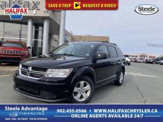 Recent Arrival!2014 Dodge Journey CVP/SE Plus Pitch Black Clearcoat 2.4L I4 DOHC 16V Dual VVT FWD 4-Speed Automatic VLP**Live Market Value Pricing**, Air Conditioning, Alloy wheels, Remote keyless entry, Steering wheel mounted audio controls.Odometer is 11047 kilometers below market average!Top reasons for buying from Halifax Chrysler: Live Market Value Pricing, No Pressure Environment, State Of The Art facility, Mopar Certified Technicians, Convenient Location, Best Test Drive Route In City, Full Disclosure.Certification Program Details: 85 Point Inspection, 2 Years Fresh MVI, Brake Inspection, Tire Inspection, Fresh Oil Change, Free Carfax Report, Vehicle Professionally Detailed.Here at Halifax Chrysler, we are committed to providing excellence in customer service and will ensure your purchasing experience is second to none! Visit us at 12 Lakelands Boulevard in Bayers Lake, call us at 902-455-0566 or visit us online at www.halifaxchrysler.com *** We do our best to ensure vehicle specifications are accurate. It is up to the buyer to confirm details.***