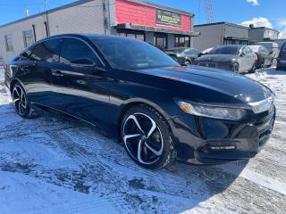 <p>2018 HONDA ACCORD SPORTS WITH SUNROOF APPLE CARPLAY LEATHER SEATS PUSH BUTTON START LANE DEPARTURE FORWARD COLLISION ASSIST KEYLESS ENTRY LOW MILEAGE COMES WITH STANDARD CERTIFICATE AND 90 DAYS BUMPER TO BUMPER SHOP WARRANTY</p><p> </p>