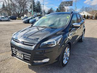 <p><span style=font-family: Segoe UI, sans-serif; font-size: 18px;>***LOADED***EXCELLENT DRIVING BLACK ON BLACK FORD SUV EQUIPPED WITH THE EVER RELIABLE ECO FRIENDLY 4 CYLINDER 2.0L 240 HP TURBO ENGINE, LOADED W/ GPS NAVIGATION, PANORAMIC POWER MOONROOF, POWER LIFTGATE, REAR-VIEW CAMERA W/ PARK ASSIST SENSORS, HEATED/POWER/LEATHER TRIMMED SEATS, POWER LOCKS/WINDOWS AND MIRRORS, BLUETOOTH CONNECTION, KEYLESS ENTRY, AUX INPUT, AM/FM/XM/CD RADIO, AIR CONDITIONING, WARRANTY AND MUCH MORE! This vehicle comes certified with all-in pricing excluding HST tax and licensing. Also included is a complimentary 36 days complete coverage safety and powertrain warranty, and one year limited powertrain warranty. Please visit our website at bossauto.ca today!</span></p>