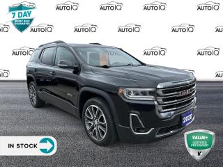 Black 2020 GMC Acadia AT4 4D Sport Utility 3.6L V6 SIDI 9-Speed Automatic AWD | Apple Carplay | Android Auto, AWD, Black Cloth, 170 Amp Alternator, 4-Way Manual Passenger Seat Adjuster, 4-Wheel Disc Brakes, 8 Speakers, 8-Way Power Driver Seat Adjuster, ABS brakes, Air Conditioning, AM/FM radio: SiriusXM with 360L, Apple CarPlay/Android Auto, Auto High-beam Headlights, Auto-dimming Rear-View mirror, Automatic Emergency Braking, Automatic temperature control, Brake assist, Bumpers: body-colour, Compass, Delay-off headlights, Driver Alert Package II, Driver door bin, Driver vanity mirror, Dual front impact airbags, Dual front side impact airbags, Dual SkyScape 2-Panel Power Sunroof, Electronic Stability Control, Emergency communication system: OnStar and GMC connected services capable, Following Distance Indicator, Forward Collision Alert, Four wheel independent suspension, Front & Rear Park Assist, Front anti-roll bar, Front Bucket Seats, Front dual zone A/C, Front fog lights, Front Pedestrian Braking, Front reading lights, Fully automatic headlights, Garage door transmitter, GMC Pro Grade Package, Heated door mirrors, Heated Driver & Front Passenger Seats, Heated front seats, Heavy-Duty Cooling System, Hitch Guidance, Hitch Guidance w/Trailering Assist Guideline, Illuminated entry, IntelliBeam Automatic High-Beam Headlamps, Knee airbag, Lane Keep Assist w/Lane Departure Warning, Low tire pressure warning, Navigation System, Occupant sensing airbag, Outside temperature display, Overhead airbag, Overhead console, Panic alarm, Passenger vanity mirror, Power door mirrors, Power driver seat, Power Liftgate, Power steering, Power windows, Preferred Equipment Group 4SB, Premium audio system: GMC Infotainment System, Premium Cloth Seat Trim, Radio data system, Rear anti-roll bar, Rear reading lights, Rear window defroster, Remote keyless entry, Roof rack: rails only, Safety Alert Seat, Security system, Speed-sensing steering, Spoiler, Steering wheel mounted audio controls, Tachometer, Telescoping steering wheel, Tilt steering wheel, Traction control, Trailering Package, Trip computer, Turn signal indicator mirrors, Voltmeter.<p> </p>

<h4>VALUE+ CERTIFIED PRE-OWNED VEHICLE</h4>

<p>36-point Provincial Safety Inspection<br />
172-point inspection combined mechanical, aesthetic, functional inspection including a vehicle report card<br />
Warranty: 30 Days or 1500 KMS on mechanical safety-related items and extended plans are available<br />
Complimentary CARFAX Vehicle History Report<br />
2X Provincial safety standard for tire tread depth<br />
2X Provincial safety standard for brake pad thickness<br />
7 Day Money Back Guarantee*<br />
Market Value Report provided<br />
Complimentary 3 months SIRIUS XM satellite radio subscription on equipped vehicles<br />
Complimentary wash and vacuum<br />
Vehicle scanned for open recall notifications from manufacturer</p>

<p>SPECIAL NOTE: This vehicle is reserved for AutoIQs retail customers only. Please, No dealer calls. Errors & omissions excepted.</p>

<p>*As-traded, specialty or high-performance vehicles are excluded from the 7-Day Money Back Guarantee Program (including, but not limited to Ford Shelby, Ford mustang GT, Ford Raptor, Chevrolet Corvette, Camaro 2SS, Camaro ZL1, V-Series Cadillac, Dodge/Jeep SRT, Hyundai N Line, all electric models)</p>

<p>INSGMT</p>