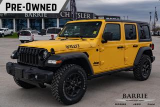 Used 2021 Jeep Wrangler Unlimited Sport HELLA YELLA! | FRONT HEATED SEATS AND STEERING WHEEL I REMOTE START SYSTEM I ALPINE PREMIUM AUDIO SY for sale in Barrie, ON
