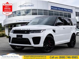 Used 2019 Land Rover Range Rover Sport V8 Supercharged SVR  Local, Loaded! for sale in Abbotsford, BC