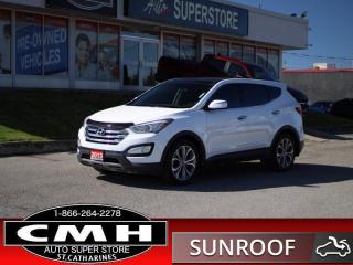 <b>ALL WHEEL DRIVE !! REAR CAMERA, PARKING SENSORS, BLUETOOTH, STEERING WHEEL CONTROLS, CRUISE CONTROL, PANORAMIC SUNROOF, LEATHER, POWER DRIVER SEAT, 4X HEATED SEATS, HEATED STEERING WHEEL, DUAL CLIMATE CONTROL, 19-INCH ALLOY WHEELS</b><br>      This  2013 Hyundai Santa Fe is for sale today. <br> <br>Hyundai designed this Santa Fe to feed your spirit of adventure with a blend of versatility, luxury, safety, and security. It takes a spacious interior and wraps it inside a dynamic shape that turns heads. Under the hood, the engine combines robust power with remarkable fuel efficiency. For one attractive vehicle that does it all, this Hyundai Santa Fe is a smart choice. This  SUV has 144,797 kms. Its  white in colour  . It has an automatic transmission and is powered by a  264HP 2.0L 4 Cylinder Engine. <br> <br>To apply right now for financing use this link : <a href=https://www.cmhniagara.com/financing/ target=_blank>https://www.cmhniagara.com/financing/</a><br><br> <br/><br>Trade-ins are welcome! Financing available OAC ! Price INCLUDES a valid safety certificate! Price INCLUDES a 60-day limited warranty on all vehicles except classic or vintage cars. CMH is a Full Disclosure dealer with no hidden fees. We are a family-owned and operated business for over 30 years! o~o