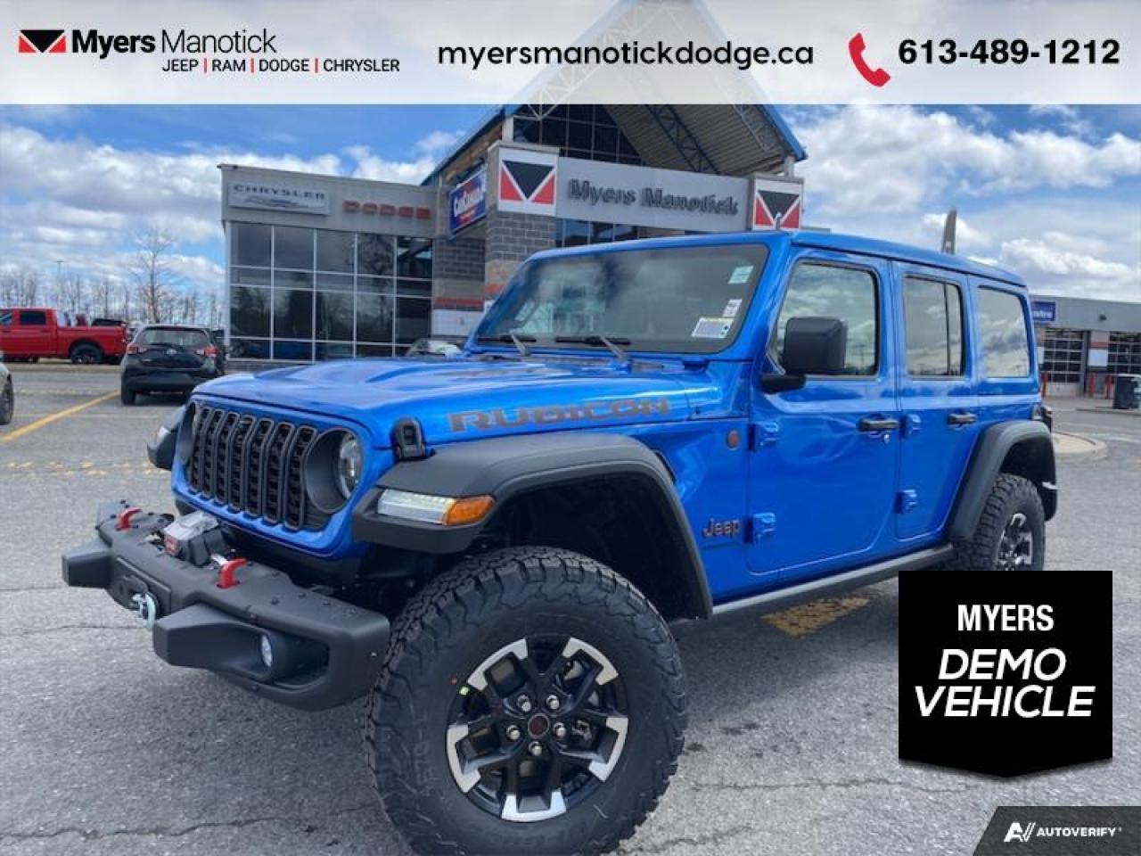 Used 2024 Jeep Wrangler Rubicon  Power Sky-Roof - $257.17 /Wk for sale in Ottawa, ON