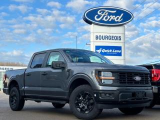 <b>18 Aluminum Wheels, Tow Package, Spray-In Bed Liner!</b><br> <br> <br> <br>  A true class leader in towing and hauling capabilities, this 2024 Ford F-150 isnt your usual work truck, but the best in the business. <br> <br>Just as you mould, strengthen and adapt to fit your lifestyle, the truck you own should do the same. The Ford F-150 puts productivity, practicality and reliability at the forefront, with a host of convenience and tech features as well as rock-solid build quality, ensuring that all of your day-to-day activities are a breeze. Theres one for the working warrior, the long hauler and the fanatic. No matter who you are and what you do with your truck, F-150 doesnt miss.<br> <br> This carbonized grey metallic Crew Cab 4X4 pickup   has a 10 speed automatic transmission and is powered by a  400HP 3.5L V6 Cylinder Engine.<br> <br> Our F-150s trim level is STX. This STX trim steps things up with upgraded aluminum wheels, along with great standard features such as class IV tow equipment with trailer sway control, remote keyless entry, cargo box lighting, and a 12-inch infotainment screen powered by SYNC 4 featuring voice-activated navigation, SiriusXM satellite radio, Apple CarPlay, Android Auto and FordPass Connect 5G internet hotspot. Safety features also include blind spot detection, lane keep assist with lane departure warning, front and rear collision mitigation and automatic emergency braking. This vehicle has been upgraded with the following features: 18 Aluminum Wheels, Tow Package, Spray-in Bed Liner. <br><br> View the original window sticker for this vehicle with this url <b><a href=http://www.windowsticker.forddirect.com/windowsticker.pdf?vin=1FTFW2L88RFA34865 target=_blank>http://www.windowsticker.forddirect.com/windowsticker.pdf?vin=1FTFW2L88RFA34865</a></b>.<br> <br>To apply right now for financing use this link : <a href=https://www.bourgeoismotors.com/credit-application/ target=_blank>https://www.bourgeoismotors.com/credit-application/</a><br><br> <br/> 0% financing for 60 months. 1.99% financing for 84 months.  Incentives expire 2024-05-31.  See dealer for details. <br> <br>Discount on vehicle represents the Cash Purchase discount applicable and is inclusive of all non-stackable and stackable cash purchase discounts from Ford of Canada and Bourgeois Motors Ford and is offered in lieu of sub-vented lease or finance rates. To get details on current discounts applicable to this and other vehicles in our inventory for Lease and Finance customer, see a member of our team. </br></br>Discover a pressure-free buying experience at Bourgeois Motors Ford in Midland, Ontario, where integrity and family values drive our 78-year legacy. As a trusted, family-owned and operated dealership, we prioritize your comfort and satisfaction above all else. Our no pressure showroom is lead by a team who is passionate about understanding your needs and preferences. Located on the shores of Georgian Bay, our dealership offers more than just vehiclesits an experience rooted in community, trust and transparency. Trust us to provide personalized service, a diverse range of quality new Ford vehicles, and a seamless journey to finding your perfect car. Join our family at Bourgeois Motors Ford and let us redefine the way you shop for your next vehicle.<br> Come by and check out our fleet of 70+ used cars and trucks and 200+ new cars and trucks for sale in Midland.  o~o