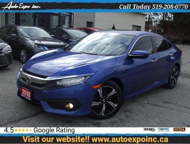 2018 Honda Civic Touring,GPS,Leather,Sunroof,Tinted,Certified,Turbo