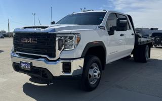 <p style=text-align: center;><strong><span style=font-size: 18pt;>2023 GMC SIERRA 3500 4WD CREW CAB 177 WB, 60 CA PRO</span></strong></p><p style=text-align: center;><strong><span style=font-size: 18pt;>DURAMAX 6.6L V8 TURBO DIESEL</span></strong></p><p style=text-align: center;><span style=font-size: 14pt;>445 HORSEPOWER | 910 LB-FT OF TORQUE</span></p><p style=text-align: center;><span style=font-size: 14pt;>TOWING CAPACITY: 20,000 LBS | PAYLOAD: 5,662 LBS | GVWR: 14,000 LBS</span></p><p style=text-align: center;><strong><span style=font-size: 18pt;> ALLISON 10-SPD AUTOMATIC TRANSMISSION</span></strong></p><p style=text-align: center;><strong><span style=font-size: 18pt;>17 ALUMINUM WHEELS (DUAL REAR WHEELS)</span></strong></p><p style=text-align: center;> </p><p style=text-align: center;><strong><span style=font-size: 14pt;>SAFETY & SECURITY</span></strong></p><p style=text-align: center;><span style=font-size: 14pt;> Teen Driver Mode, Power Door Locks</span></p><p style=text-align: center;><strong><span style=font-size: 18.6667px;>PERFORMANCE & MECHANICAL</span></strong></p><p style=text-align: center;><span style=font-size: 14pt;> Auto Locking Rear Differential, High Capacity Air Cleaner, Independent Front Suspension, Multi-leaf Rear Spring Suspension, Stabilitrak w/ Trailer Sway Control & Hill Start Assist, Tire Pressure Monitoring with Tire Fill Alert, Brake Pad Monitoring, 3.42 Rear axle ratio</span></p><p style=text-align: center;><strong><span style=font-size: 14pt;>CONNECTIVITY & TECHNOLOGY </span></strong></p><p style=text-align: center;><span style=font-size: 14pt;>Gmc Infotainment System 7 Diagonal Colour Touchscreen, Bluetooth Audio Streaming, Voice Command Passthrough to Phone, Android Auto & Apple Carplay Capable, USB Ports </span></p><p style=text-align: center;><strong><span style=font-size: 14pt;>INTERIOR</span></strong></p><p style=text-align: center;><span style=font-size: 14pt;> Air Conditioning, Rear HVAC Vents, Power Windows, Front 40/20/40 Bench Seats, 60/40 Rear Folding Bench Seat </span></p><p style=text-align: center;><strong><span style=font-size: 14pt;>EXTERIOR</span></strong></p><p style=text-align: center;><span style=font-size: 14pt;> GMC LED Side Marker Lights, LED Daytime Running Lamps, LED Reflector Headlamps, Front Recovery Hooks</span></p><p style=text-align: center;> </p><p style=text-align: center;><strong><span style=font-size: 14pt;>OPTIONAL EQUIPMENT</span></strong></p><p style=text-align: center;><span style=font-size: 14pt;><em><span style=text-decoration: underline;>Convenience Package:</span></em><br />Remote Keyless Entry, Deep-tinted Glass, Rear-window Defogger, Cruise Control, Trailering Mirrors, Outside Heated, Power-adjustable </span></p><p style=text-align: center;><em><span style=text-decoration: underline;><span style=font-size: 14pt;>Duramax 6.6L V8 Turbo Diesel</span></span></em></p><p style=text-align: center;><em><span style=text-decoration: underline;><span style=font-size: 14pt;>Trailer Brake Controller</span></span></em></p><p style=text-align: center;><em><span style=text-decoration: underline;><span style=font-size: 14pt;>Autotrac Two-speed Transfer Case</span></span></em></p><p style=text-align: center;><em><span style=text-decoration: underline;><span style=font-size: 14pt;>Snow Plow Prep Package</span></span></em></p><p style=text-align: center;><em><span style=text-decoration: underline;><span style=font-size: 14pt;>Tires: LT235/80R17E All-terrain Blackwall</span></span></em></p><p style=text-align: center;><em><span style=text-decoration: underline;><span style=font-size: 14pt;>Upfitter Switch Kit </span></span></em></p><p style=text-align: center;><em><span style=text-decoration: underline;><span style=font-size: 14pt;>Rear Camera Kit</span></span></em></p><p style=text-align: center;><em><span style=text-decoration: underline;><span style=font-size: 14pt;>Back Up Alarm</span></span></em></p><p style=text-align: center;> </p><p style=text-align: center;> </p><p style=box-sizing: border-box; margin-bottom: 1rem; margin-top: 0px; color: #212529; font-family: -apple-system, BlinkMacSystemFont, Segoe UI, Roboto, Helvetica Neue, Arial, Noto Sans, Liberation Sans, sans-serif, Apple Color Emoji, Segoe UI Emoji, Segoe UI Symbol, Noto Color Emoji; font-size: 16px; background-color: #ffffff; text-align: center; line-height: 1;><span style=box-sizing: border-box; font-family: arial, helvetica, sans-serif;><span style=box-sizing: border-box; font-weight: bolder;><span style=box-sizing: border-box; font-size: 14pt;>Here at Lanoue/Amfar Sales, Service & Leasing in Tilbury, we take pride in providing the public with a wide variety of High-Quality Pre-owned Vehicles. We recondition and certify our vehicles to a level of excellence that exceeds the Status Quo. We treat our Customers like family and provide the highest level of service from Start to Finish. If you’d like a smooth & stress-free car shopping experience, give one of our Sales Associates a call at 1-844-682-3325 to help you find your next NEW-TO-YOU vehicle!</span></span></span></p><p style=box-sizing: border-box; margin-bottom: 1rem; margin-top: 0px; color: #212529; font-family: -apple-system, BlinkMacSystemFont, Segoe UI, Roboto, Helvetica Neue, Arial, Noto Sans, Liberation Sans, sans-serif, Apple Color Emoji, Segoe UI Emoji, Segoe UI Symbol, Noto Color Emoji; font-size: 16px; background-color: #ffffff; text-align: center; line-height: 1;><span style=box-sizing: border-box; font-family: arial, helvetica, sans-serif;><span style=box-sizing: border-box; font-weight: bolder;><span style=box-sizing: border-box; font-size: 14pt;>Although we try to take great care in being accurate with the information in this listing, from time to time, errors occur. The vehicle is priced as it is physically equipped. Minor variances will not effect pricing. Please verify the vehicle is As Expected when you visit. Thank You!</span></span></span></p>