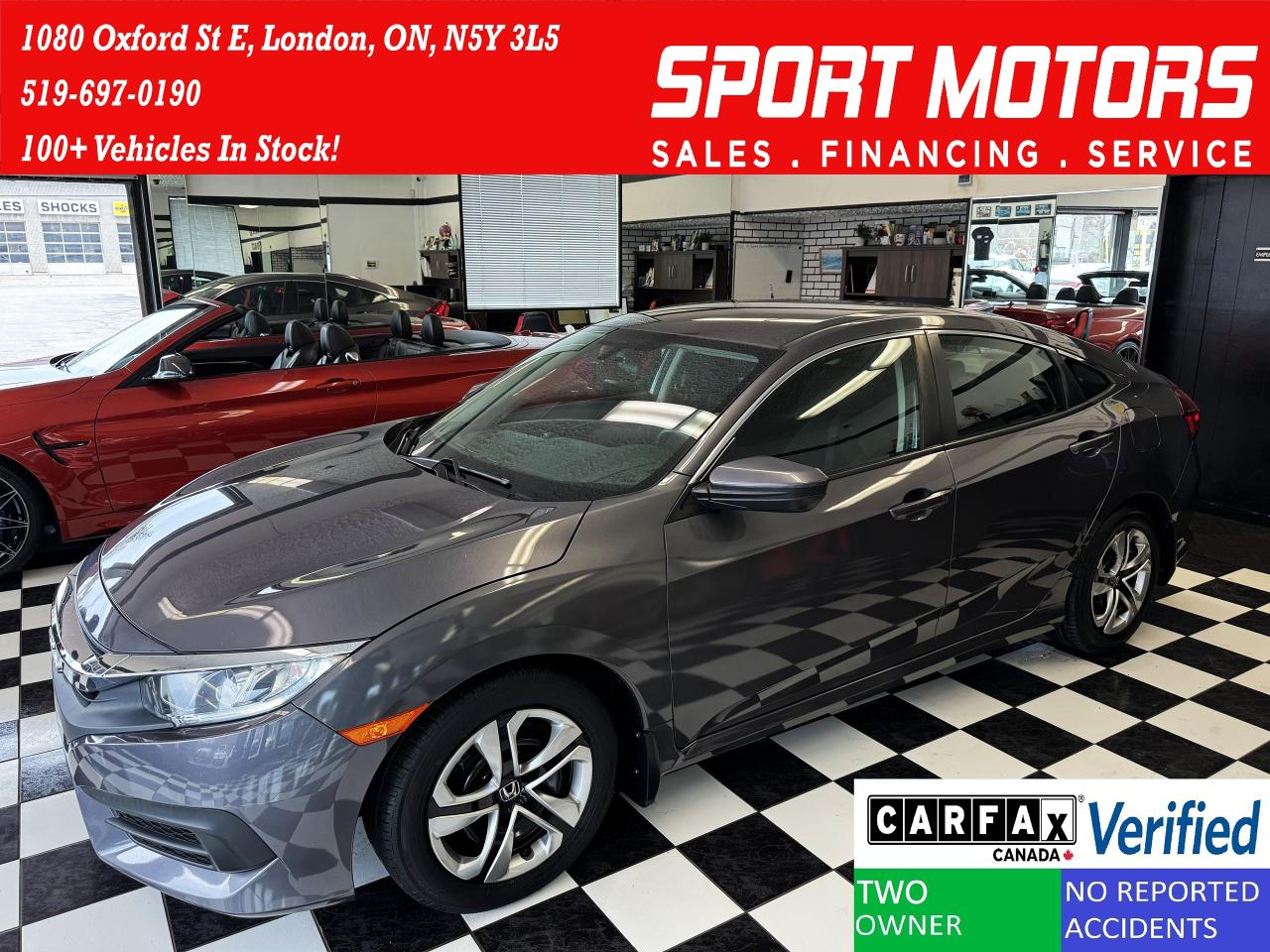 2018 Honda Civic LX+Camera+ApplePlay+Heated Seats+CLEAN CARFAX