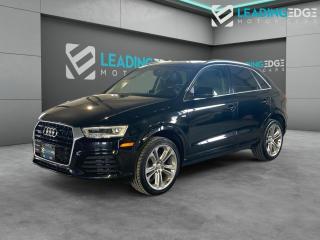 <h1>2017 AUDI Q3 PRESTIGE S - LINE QUATTRO</h1><div>*** NEW ARRIVAL *** BOSE SOUND SYSTEM ***         *** S - LINE *** 19 INCH WHEELS *** PANORAMIC SUNROOF *** POWER HEATED LEATHER SEATS *** NAVIGATION *** ECONOMICAL 4 CYL ENGINE *** LED HEADLIGHTS *** KEYLESS ENTRY/ PUSH TO START *** POWER TAILGATE *** DUAL CLIMATE CONTROL *** AND MORE *** ONLY $17987 *** CALL OR TEXT 905-590-3343 ***</div><div><br /></div><div>Leading Edge Motor Cars - We value the opportunity to earn your business. Over 20 years in business. Financing and extended warranty available! We approve New Credit, Bad Credit and No Credit, Talk to us today, drive tomorrow! Carproof provided with every vehicle. Safety and Etest included! NO HIDDEN FEES! Call to book an appointment for a showing! We believe in offering haggle free pricing to save you time and money. All of our pricing is plus applicable taxes and licensing, with financing available on approved credit. Just simply ask us how! We work hard to ensure you are buying the right vehicle and will advise you every step of the way. Good credit or bad credit we can get you approved!</div><div>*** CALL OR TEXT 905-590-3343 ***</div>