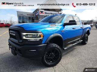 <b>Electronic shiftâ??onâ??theâ??fly transfer case <br>LED bed lighting <br>Black Mopar tubular side steps <br>9 Alpine speakers with subwoofer <br>17x8â??inch Black painted aluminum wheels <br>Mopar sprayâ??in bedliner <br>Off-Road Package, Aluminum Wheels, Skid Plat</b><br>   Compare at $61790 - Our Price is just $59990! <br> <br>   To get the job done right the first time, youll want the Ram 2500 HD on your team. This  2022 Ram 2500 is fresh on our lot in Manotick. <br> <br>Endlessly capable, this 2022 Ram 2500HD pulls out all the stops, and has the towing capacity that sets it apart from the competition. On top of its classic Ram toughness, this Ram 2500HD has an ultra quiet cabin full of amazing tech features that help make your work day more enjoyable. Whether youre in the commercial sector or looking for serious recreational towing rig, this impressive 2500HD is ready for anything that you are.This low mileage  Crew Cab 4X4 pickup  has just 65,404 kms. Its  hydro blue pearl in colour  . It has an automatic transmission and is powered by a  410HP 6.4L 8 Cylinder Engine. <br> <br> Our 2500s trim level is Power Wagon. Upgrading to this ultra capable Ram 2500 Power Wagon is a great choice as it comes very well equipped with an exclusive Power Wagon front grille, durable powder-coated bumpers, wider fender flares, unique aluminum wheels, special embossed seats and a power driver seat. It also has an electronic locking differential for unmatched off-road capability, skid plates, power heated trailer mirrors, a great sound system with a larger 8.4 inch touchscreen, Apple CarPlay, Android Auto and wireless streaming audio, LED headlamps and fog lights, push button start with proximity sensors, cargo box lights, a class V hitch receiver, a rear view camera and a heavy duty off-road suspension that is designed to handle whatever you put in front of it! This vehicle has been upgraded with the following features: Air, Tilt, Cruise, Power Windows, Power Locks, Power Mirrors, Back Up Camera. <br> To view the original window sticker for this vehicle view this <a href=http://www.chrysler.com/hostd/windowsticker/getWindowStickerPdf.do?vin=3C6TR5EJ6NG220545 target=_blank>http://www.chrysler.com/hostd/windowsticker/getWindowStickerPdf.do?vin=3C6TR5EJ6NG220545</a>. <br/><br> <br>To apply right now for financing use this link : <a href=https://CreditOnline.dealertrack.ca/Web/Default.aspx?Token=3206df1a-492e-4453-9f18-918b5245c510&Lang=en target=_blank>https://CreditOnline.dealertrack.ca/Web/Default.aspx?Token=3206df1a-492e-4453-9f18-918b5245c510&Lang=en</a><br><br> <br/><br> Buy this vehicle now for the lowest weekly payment of <b>$209.56</b> with $0 down for 96 months @ 9.99% APR O.A.C. ( Plus applicable taxes -  and licensing fees   ).  See dealer for details. <br> <br>If youre looking for a Dodge, Ram, Jeep, and Chrysler dealership in Ottawa that always goes above and beyond for you, visit Myers Manotick Dodge today! Were more than just great cars. We provide the kind of world-class Dodge service experience near Kanata that will make you a Myers customer for life. And with fabulous perks like extended service hours, our 30-day tire price guarantee, the Myers No Charge Engine/Transmission for Life program, and complimentary shuttle service, its no wonder were a top choice for drivers everywhere. Get more with Myers! <br>*LIFETIME ENGINE TRANSMISSION WARRANTY NOT AVAILABLE ON VEHICLES WITH KMS EXCEEDING 140,000KM, VEHICLES 8 YEARS & OLDER, OR HIGHLINE BRAND VEHICLE(eg. BMW, INFINITI. CADILLAC, LEXUS...)<br> Come by and check out our fleet of 50+ used cars and trucks and 120+ new cars and trucks for sale in Manotick.  o~o