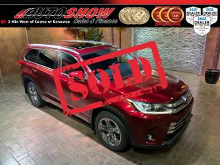 Used 2018 Toyota Highlander Limited - Pano Roof, Htd/Cooled Lthr, Adaptv Cruise for sale in Winnipeg, MB