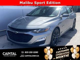 This Chevrolet Malibu boasts a Turbocharged Gas I4 1.5L/91 engine powering this Automatic transmission. ENGINE, 1.5L TURBO DOHC 4-CYLINDER DI with Variable Valve Timing (VVT) (163 hp [122 kW] @ 5700 rpm, 184 lb-ft torque [248.4 N-m] @ 2500-3000 rpm) (STD), Wireless Apple CarPlay/Wireless Android Auto, Windows, power with Express-Down on all.* This Chevrolet Malibu Features the Following Options *Window, power with driver Express-Up/Down, Wi-Fi Hotspot capable (Terms and limitations apply. See onstar.ca or dealer for details.), Wheels, 17 (43.2 cm) aluminum, Warning indicator, front passenger seat belt, Visors, driver and front passenger illuminated vanity mirrors, covered, Vent, rear console, Trunk latch, safety, manual release, Trunk cargo anchors, Transmission, Continuously Variable (CVT), Tires, P225/55R17 all-season, blackwall.* Visit Us Today *For a must-own Chevrolet Malibu come see us at Capital Chevrolet Buick GMC Inc., 13103 Lake Fraser Drive SE, Calgary, AB T2J 3H5. Just minutes away!
